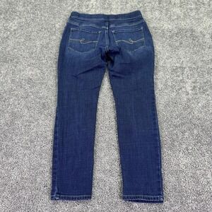 Lee Jeans Womens 6 Short Blue Midrise Jegging Stretch Denim Medium Wash Casual